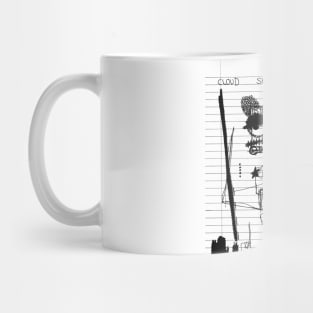 Weather System Doodle Black Mug